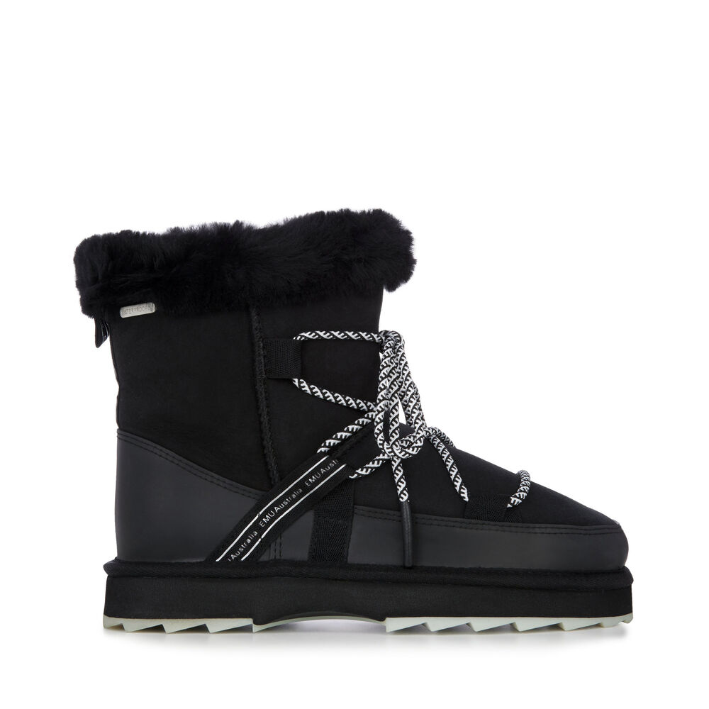 Emu Blurred Stiefel Damen Schwarz | XTZLFPH-06