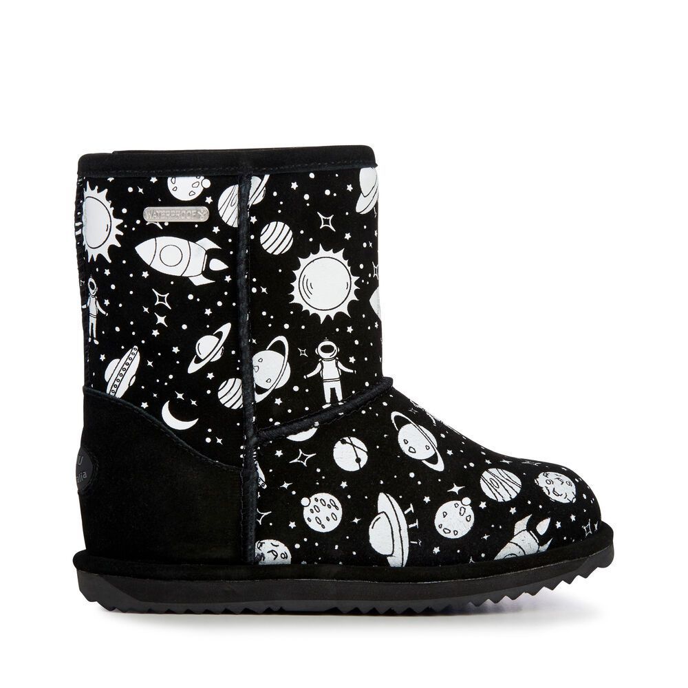 Emu Outer Space Brumby Stiefel Kinder Schwarz | WRKPIVU-61