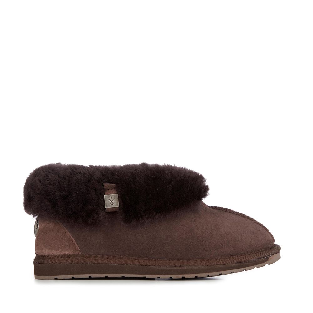 Emu Platinum Albany Hausschuhe Damen Schokolade | AORPYME-58