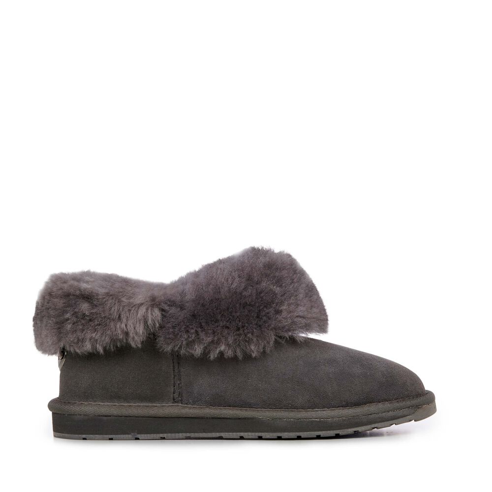 Emu Platinum Mintaro Hausschuhe Damen Tiefesgrau | KECIWDT-18