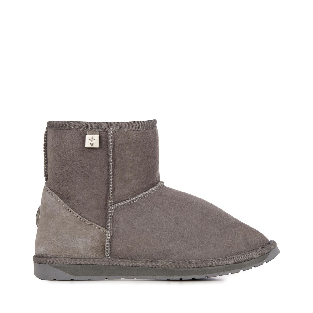 Emu Platinum Stinger Mini Stiefel Damen Tiefesgrau | HAEIGOU-23