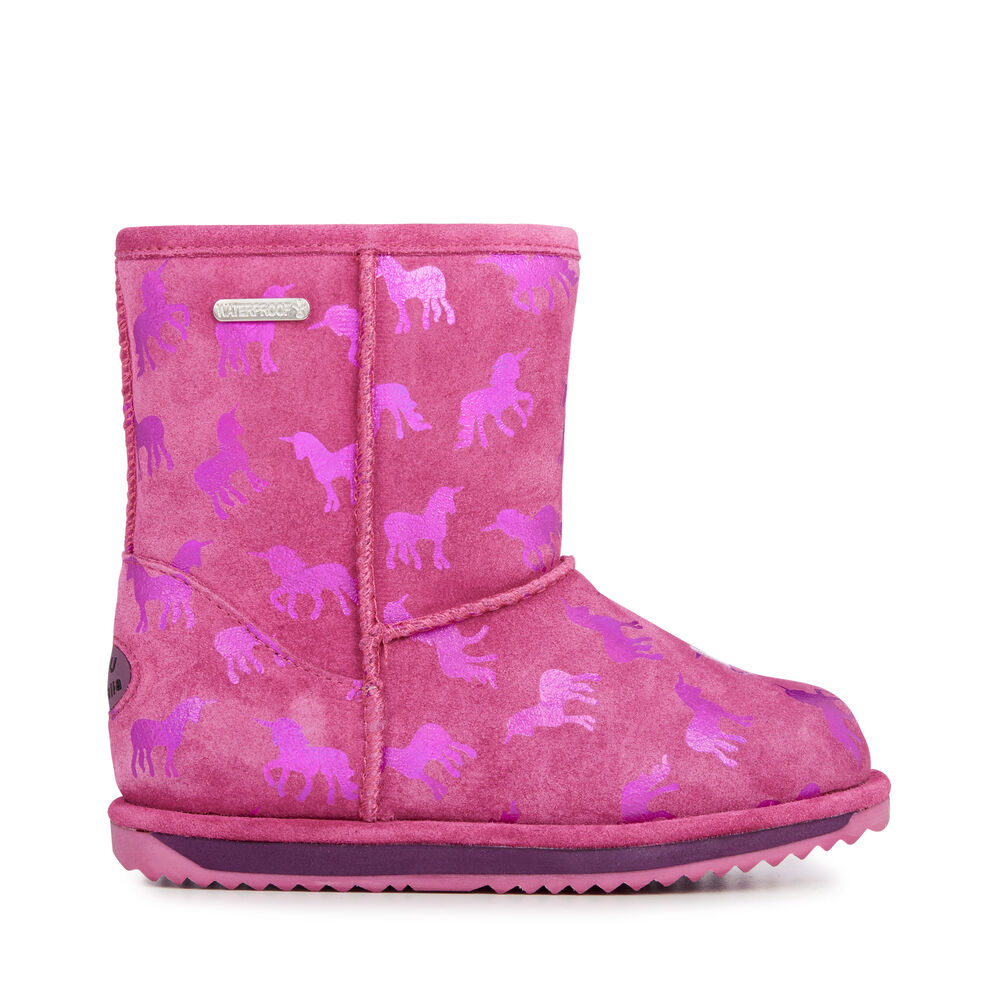 Emu Rainbow Unicorn Brumby Stiefel Kinder Tiefesrosa | VQBMASX-06