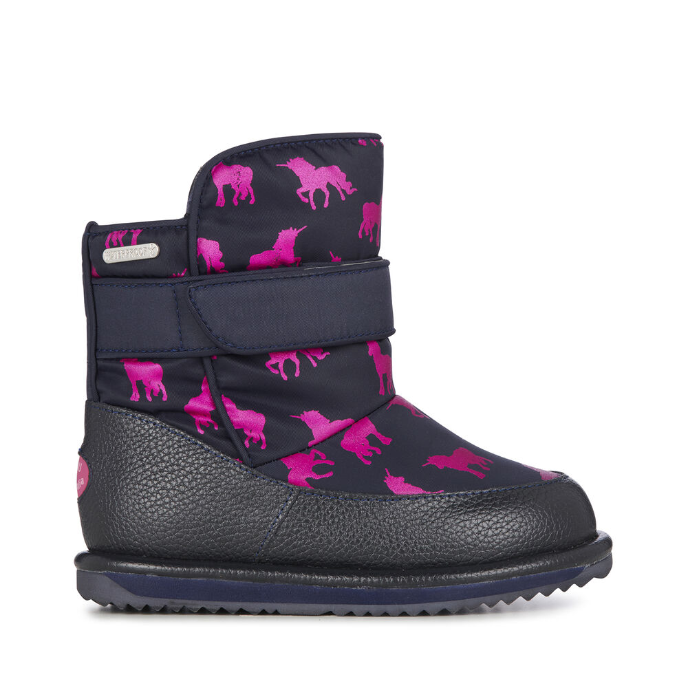 Emu Rainbow Unicorn Roth Stiefel Kinder Navy | NPUBFLE-46