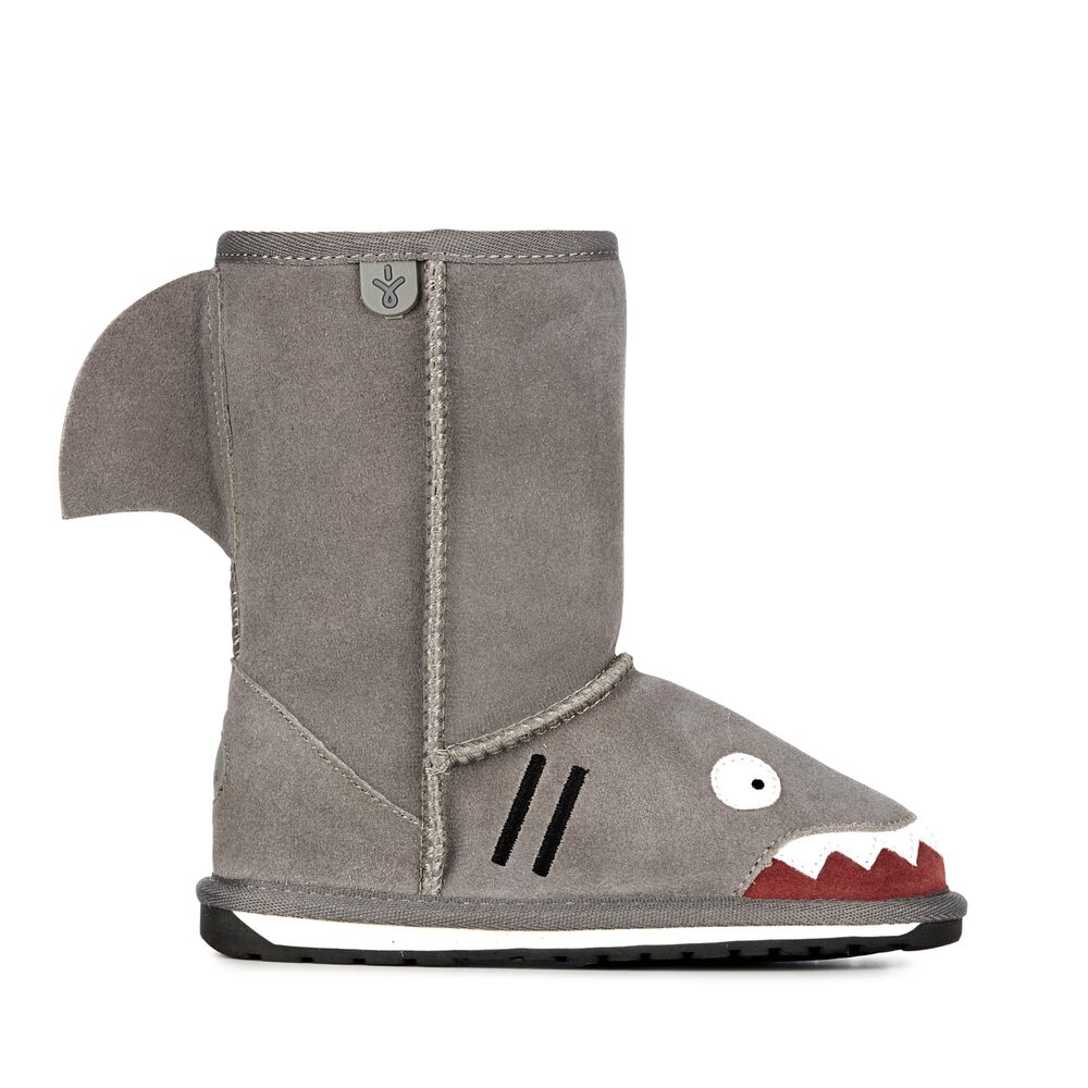Emu Shark Stiefel Kinder Grau | FMRBPYT-73