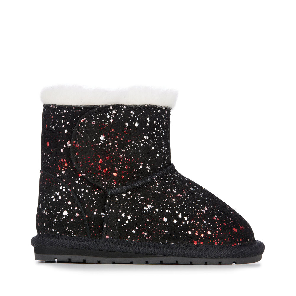Emu Toddle Galaxy Babies Stiefel Kinder Schwarz | HIQGNZC-28