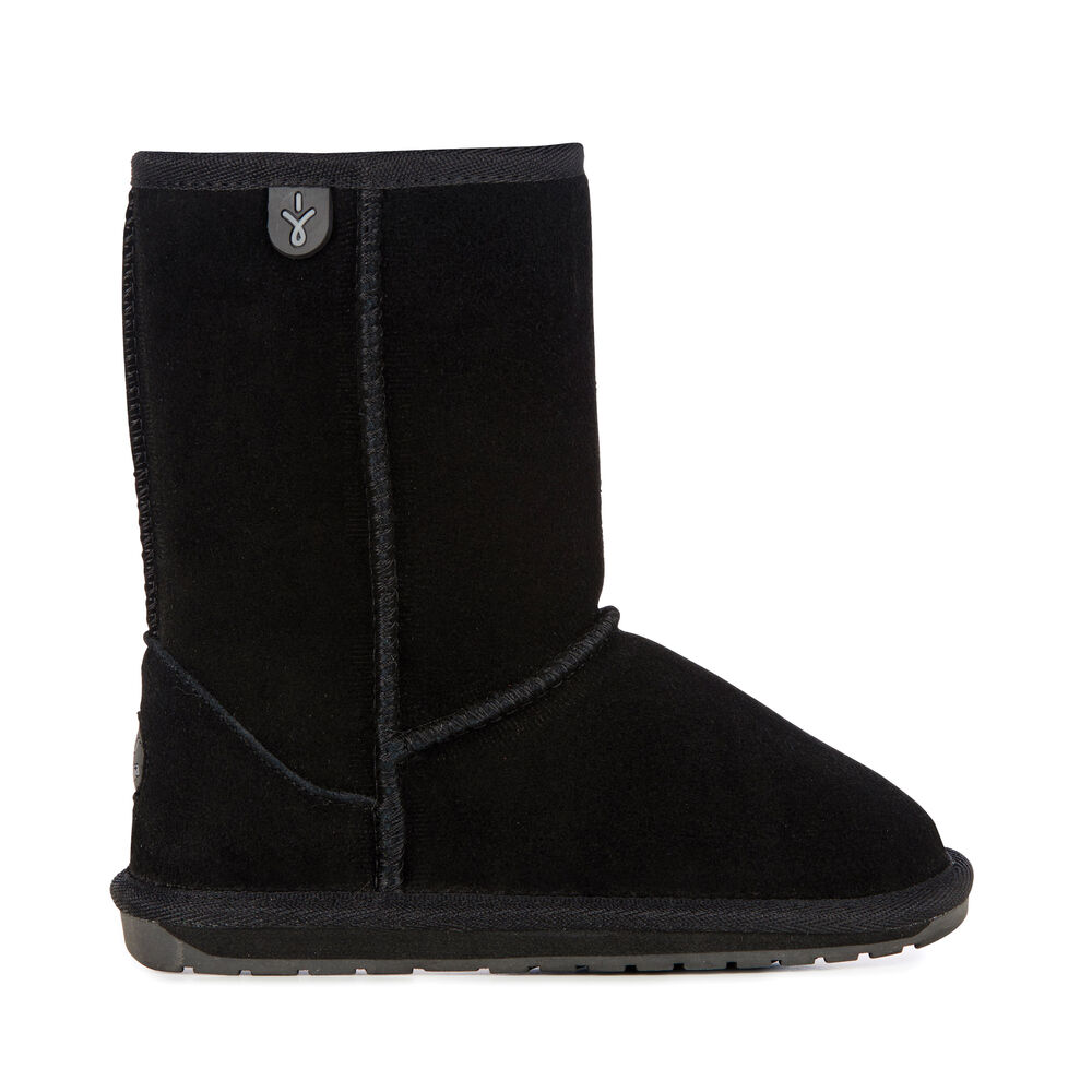 Emu Wallaby Lo Stiefel Kinder Schwarz | YQIXPNZ-29