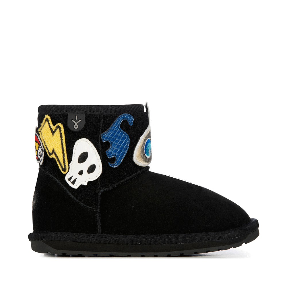 Emu Wallaby Mini Play Stiefel Kinder Schwarz | OWXTQCZ-04
