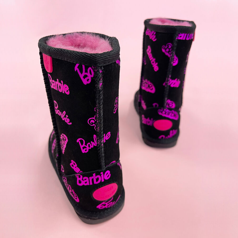 Emu Barbie™ Wallaby Print Lo Stiefel Kinder Schwarz | MISDHCA-26