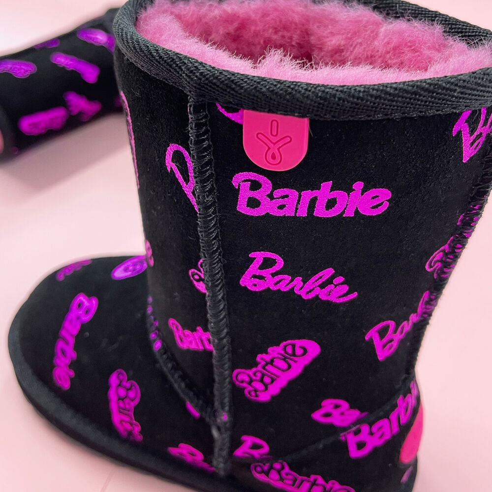 Emu Barbie™ Wallaby Print Lo Stiefel Kinder Schwarz | MISDHCA-26