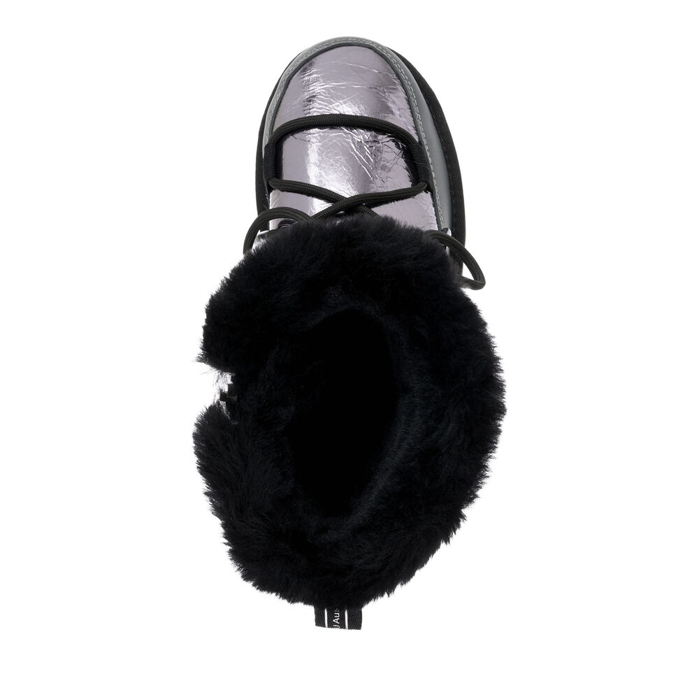 Emu Blurred Mirror Stiefel Damen Dunkelsilber | EWNUHAF-47