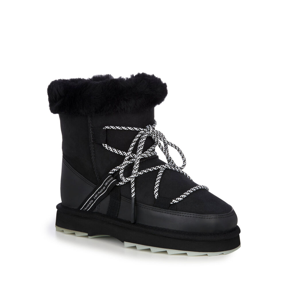 Emu Blurred Stiefel Damen Schwarz | XTZLFPH-06