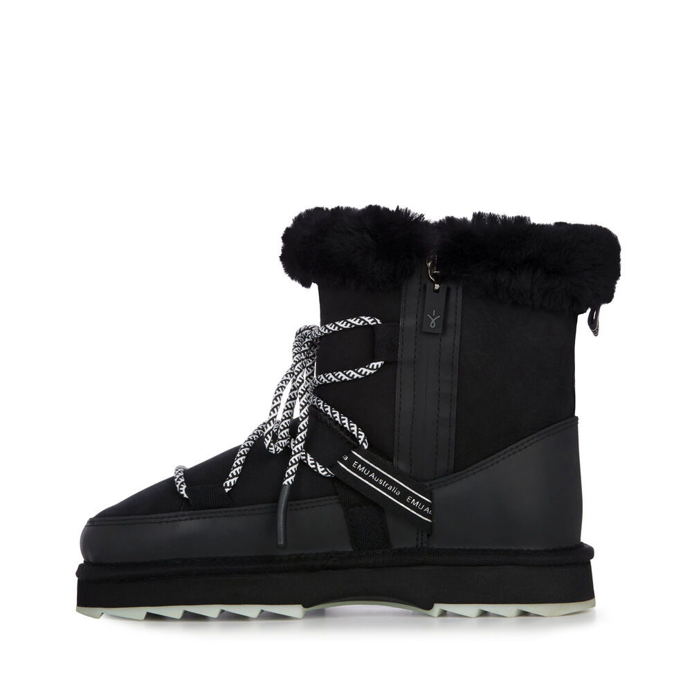 Emu Blurred Stiefel Damen Schwarz | XTZLFPH-06