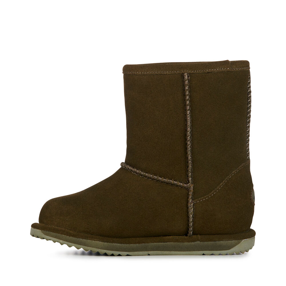 Emu Brumby Lo Stiefel Kinder Dunkelolivgrün | ZVHXUOL-74