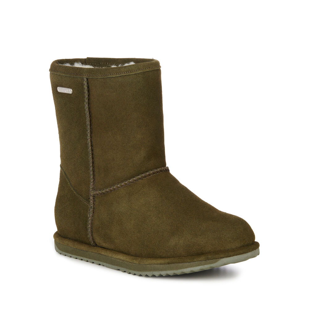 Emu Brumby Lo Teens Stiefel Kinder Dunkelolivgrün | VIGUECQ-86