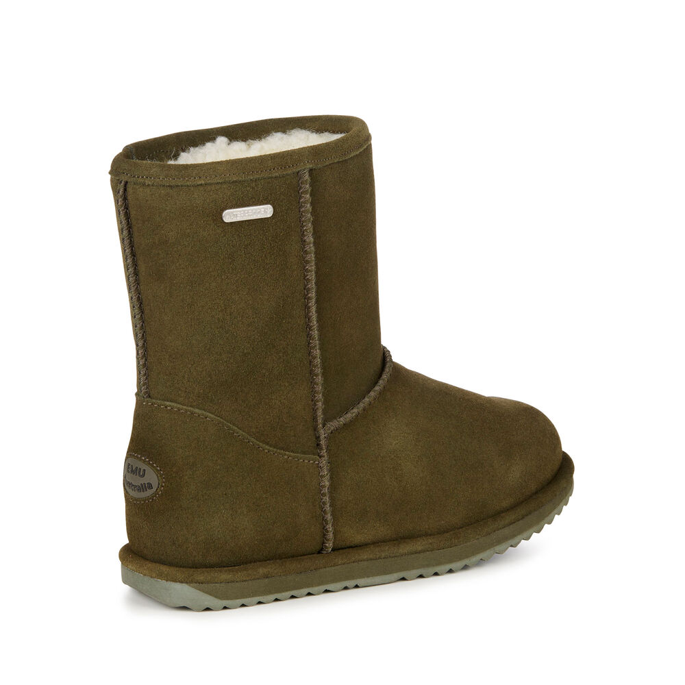 Emu Brumby Lo Teens Stiefel Kinder Dunkelolivgrün | VIGUECQ-86