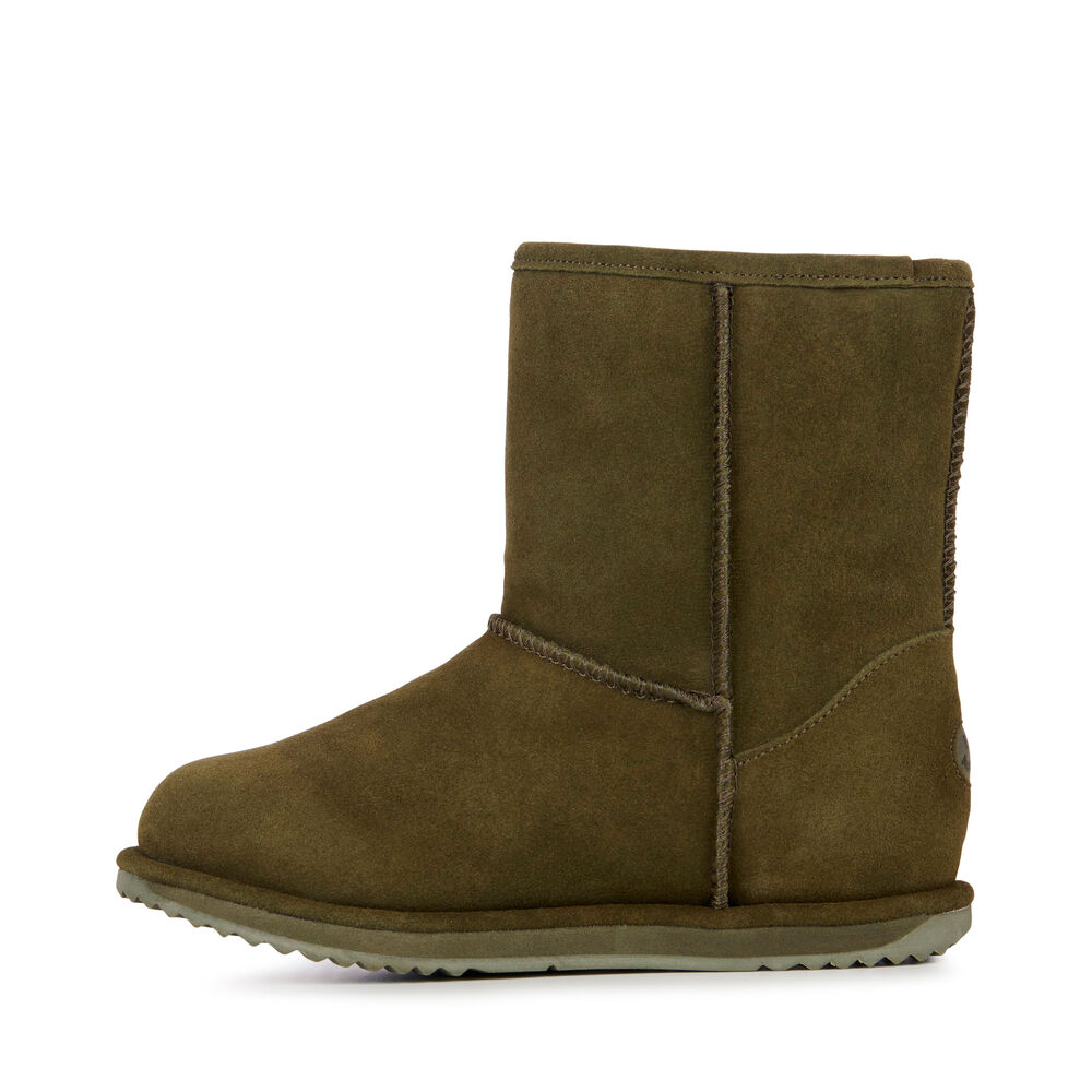 Emu Brumby Lo Teens Stiefel Kinder Dunkelolivgrün | VIGUECQ-86