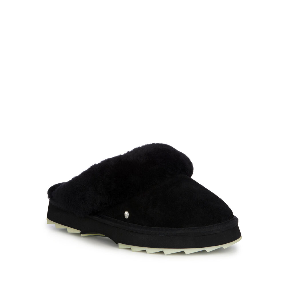 Emu Jolie Sharky Hausschuhe Damen Schwarz | BPZHWQI-32