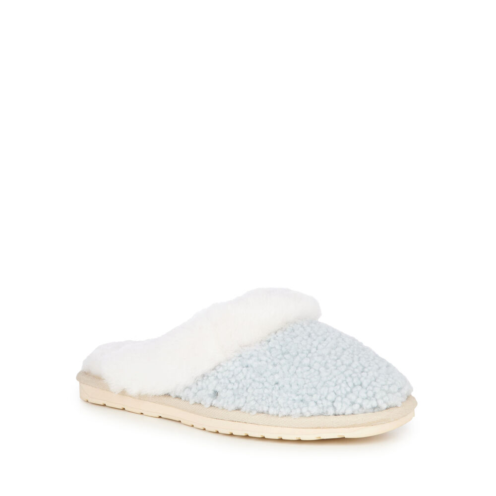 Emu Jolie Teddy Hausschuhe Damen Hellblau | XAUNMGQ-85