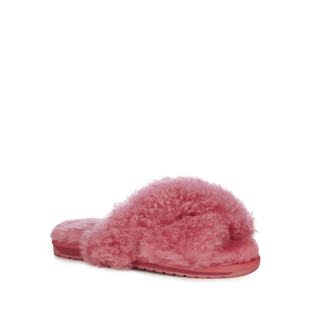 Emu Mayberry Curly Hausschuhe Damen Rot | GSPUHEW-46