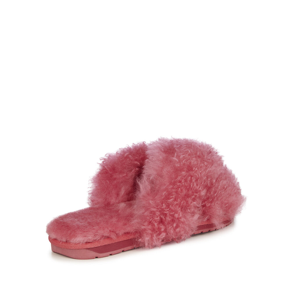 Emu Mayberry Curly Hausschuhe Damen Rot | GSPUHEW-46