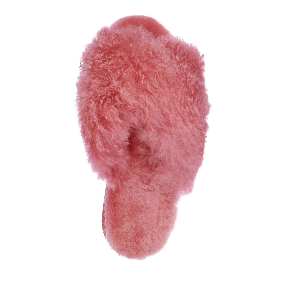 Emu Mayberry Curly Hausschuhe Damen Rot | GSPUHEW-46