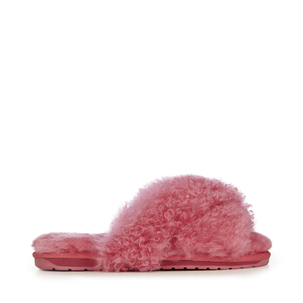 Emu Mayberry Curly Hausschuhe Damen Rot | GSPUHEW-46
