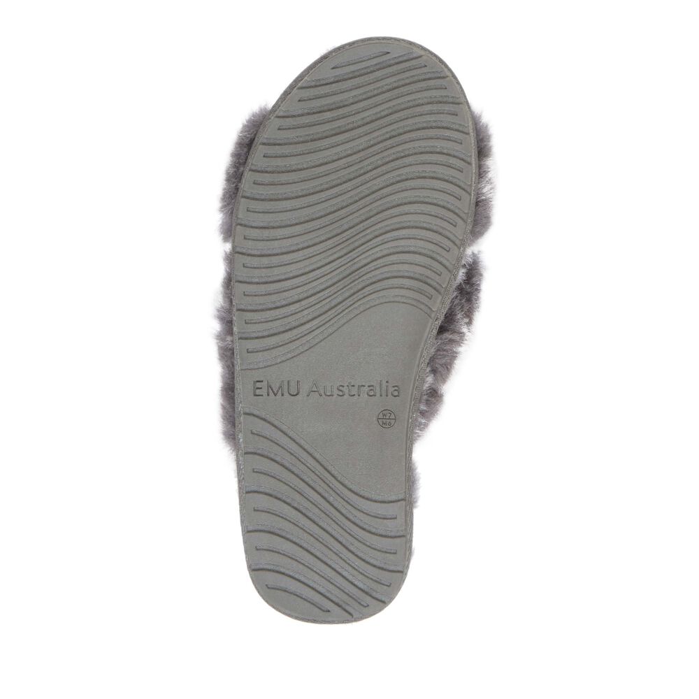 Emu Mayberry Frost Hausschuhe Damen Tiefesgrau | GARBUMJ-03
