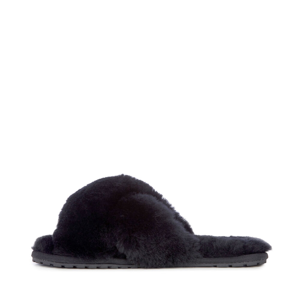 Emu Mayberry Hausschuhe Damen Schwarz | FVHWBXY-09