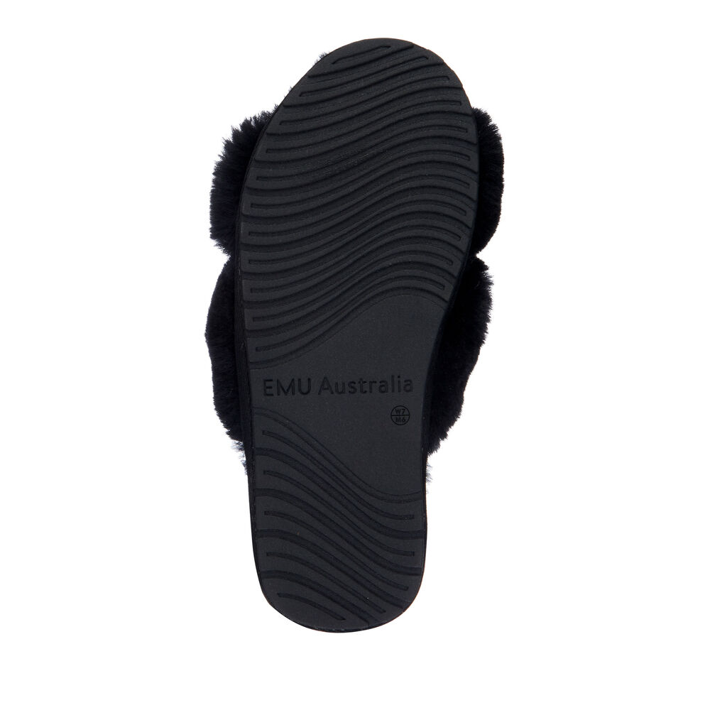 Emu Mayberry Hausschuhe Damen Schwarz | FVHWBXY-09