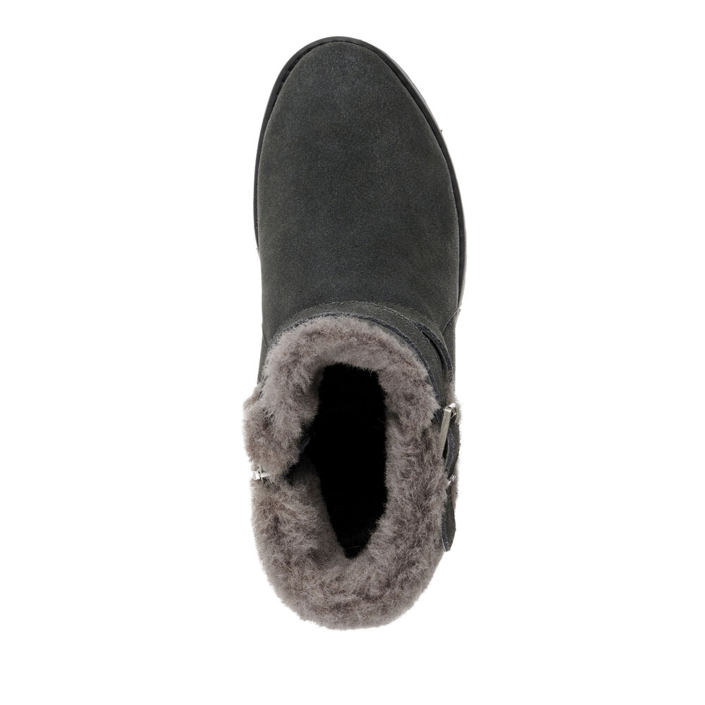 Emu Merak Stiefel Damen Dunkelschwarz Grau | TKABMWH-45