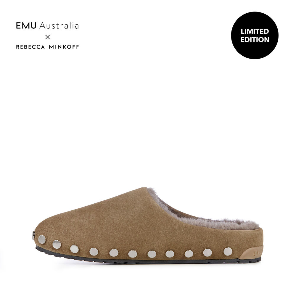 Emu Monch Stud Hausschuhe Damen Grün | UFGSXEW-31