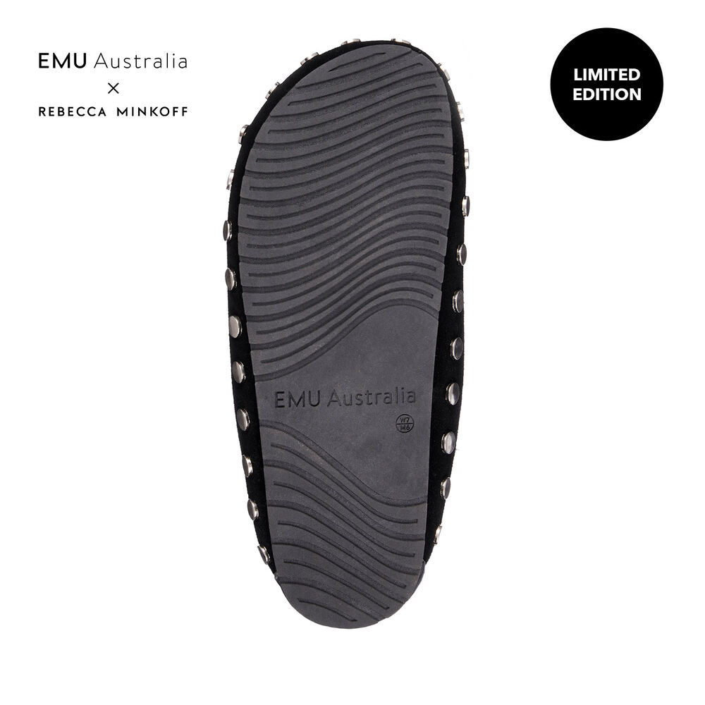 Emu Monch Stud Hausschuhe Damen Schwarz | GXAJBHK-62