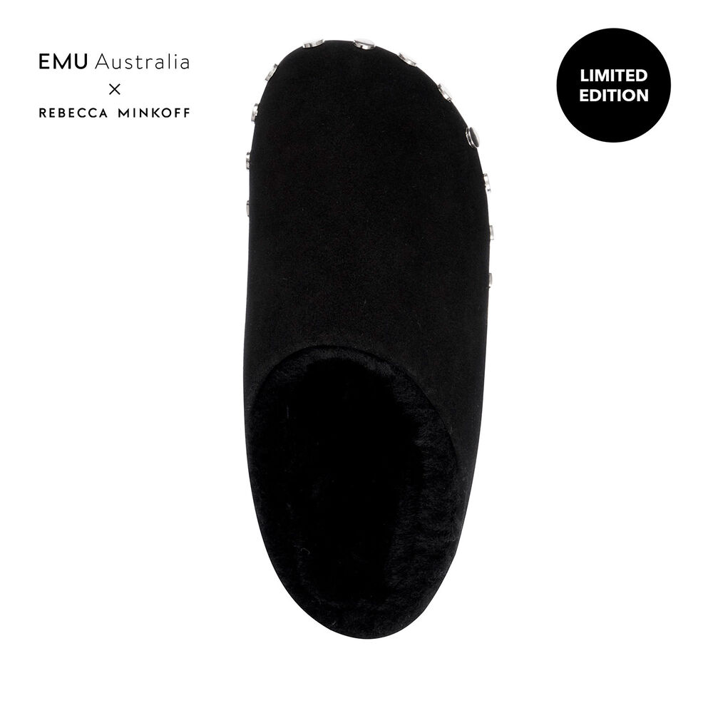 Emu Monch Stud Hausschuhe Damen Schwarz | GXAJBHK-62