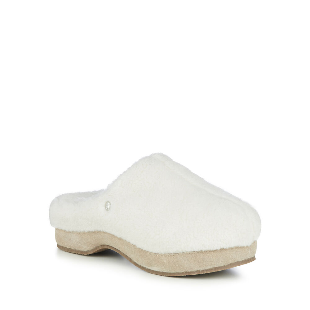 Emu Nahn Teddy Wolle Hausschuhe Damen Beige | IHKTYJG-86