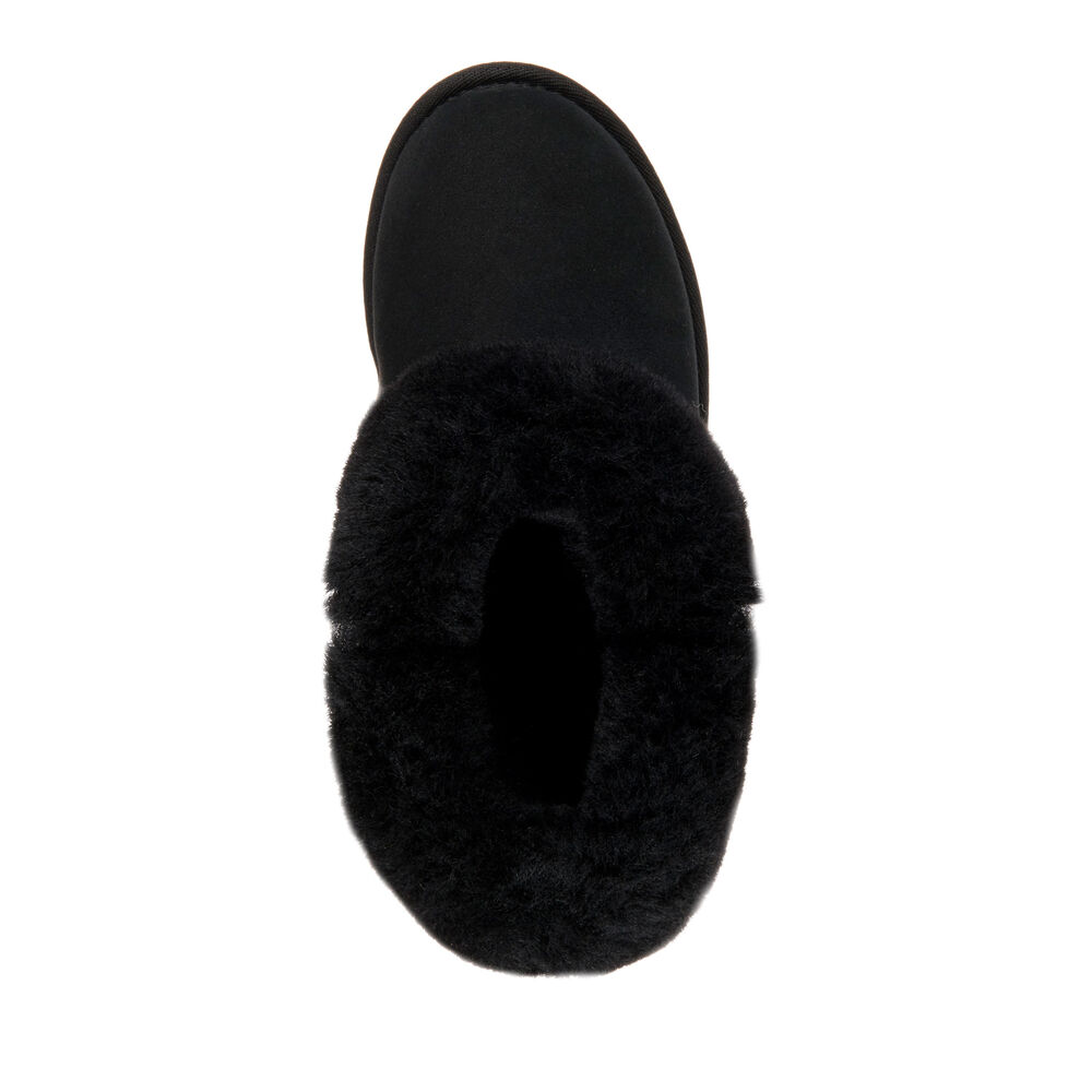 Emu Ore Fold Over Stiefel Damen Schwarz | TIOAXYK-14