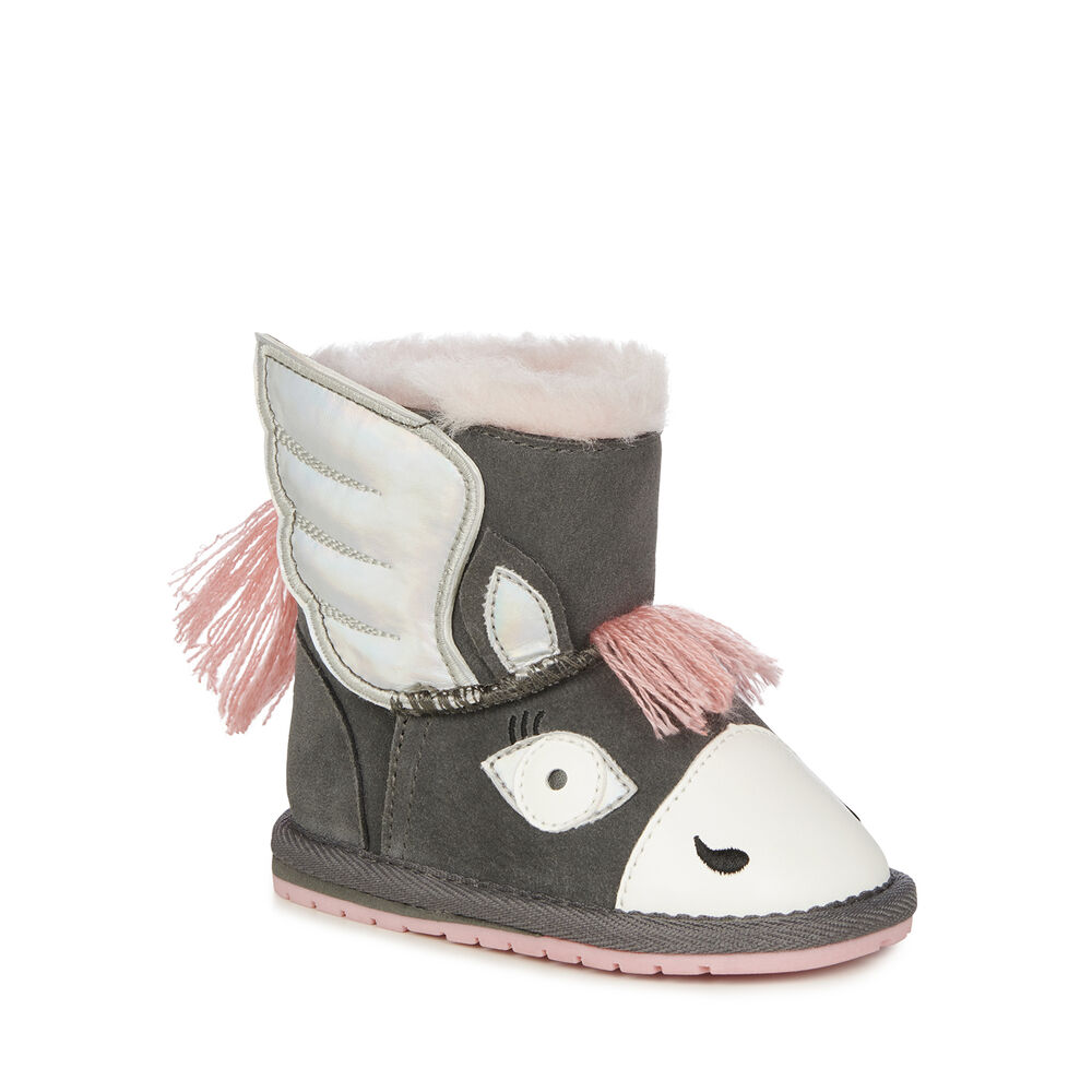Emu Pegasus Walker Babies Stiefel Kinder Tiefesgrau | UABJOCG-98