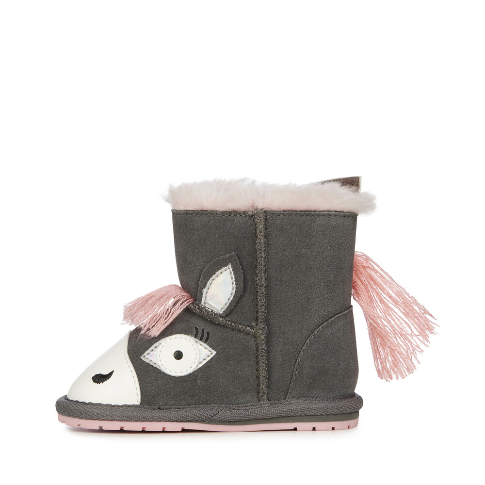 Emu Pegasus Walker Babies Stiefel Kinder Tiefesgrau | UABJOCG-98