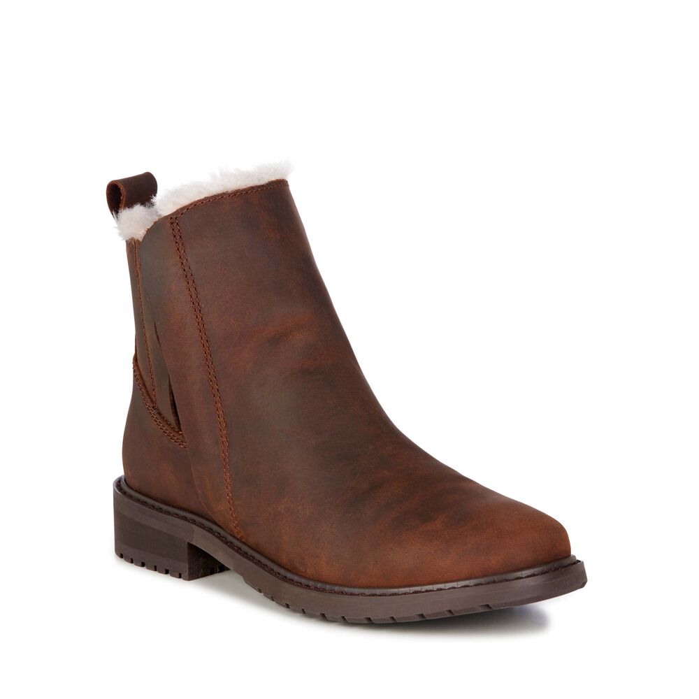 Emu Pioneer Leder Stiefel Damen Braun | REHGJDC-59