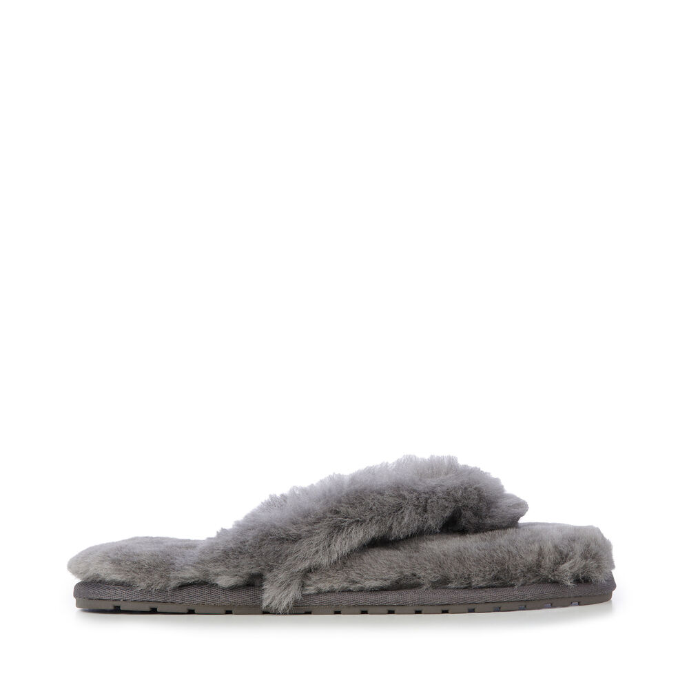 Emu Pitta Hausschuhe Damen Tiefesgrau | UMBZOHC-87