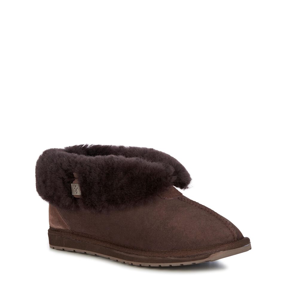 Emu Platinum Albany Hausschuhe Damen Schokolade | AORPYME-58