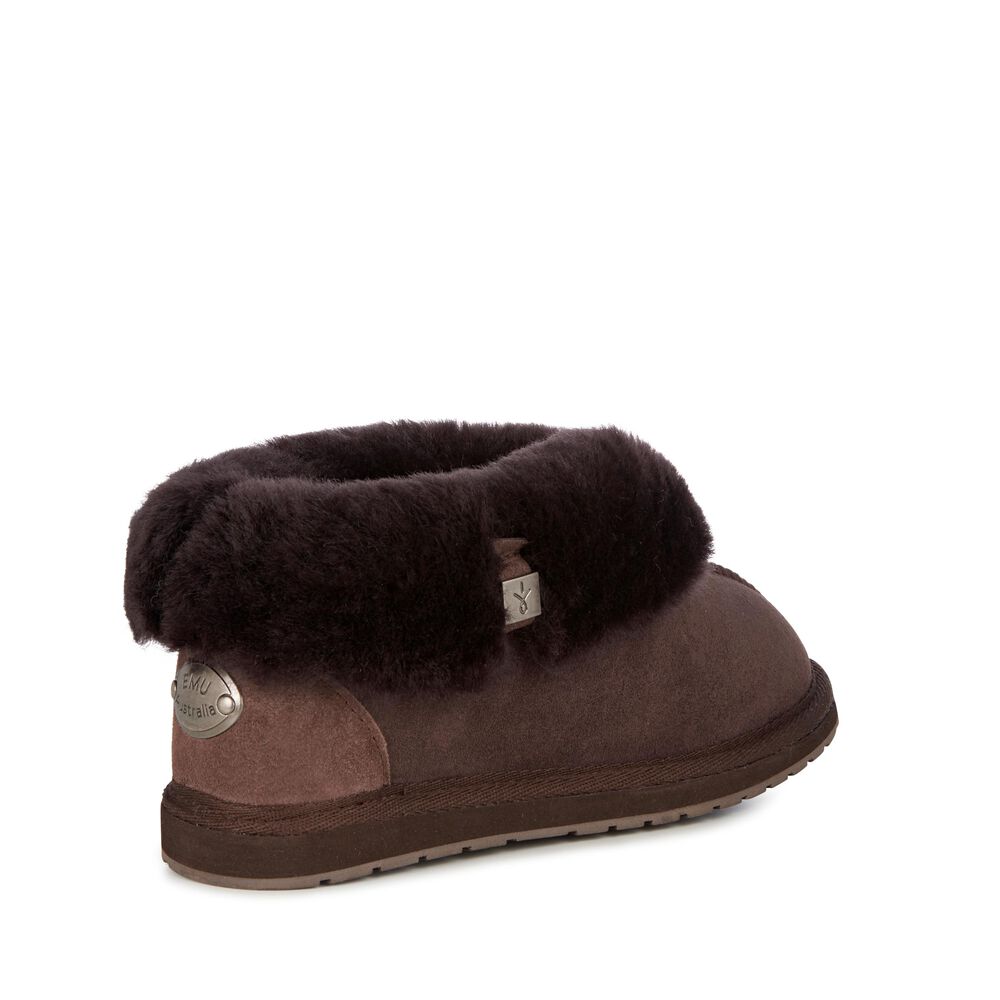 Emu Platinum Albany Hausschuhe Damen Schokolade | AORPYME-58