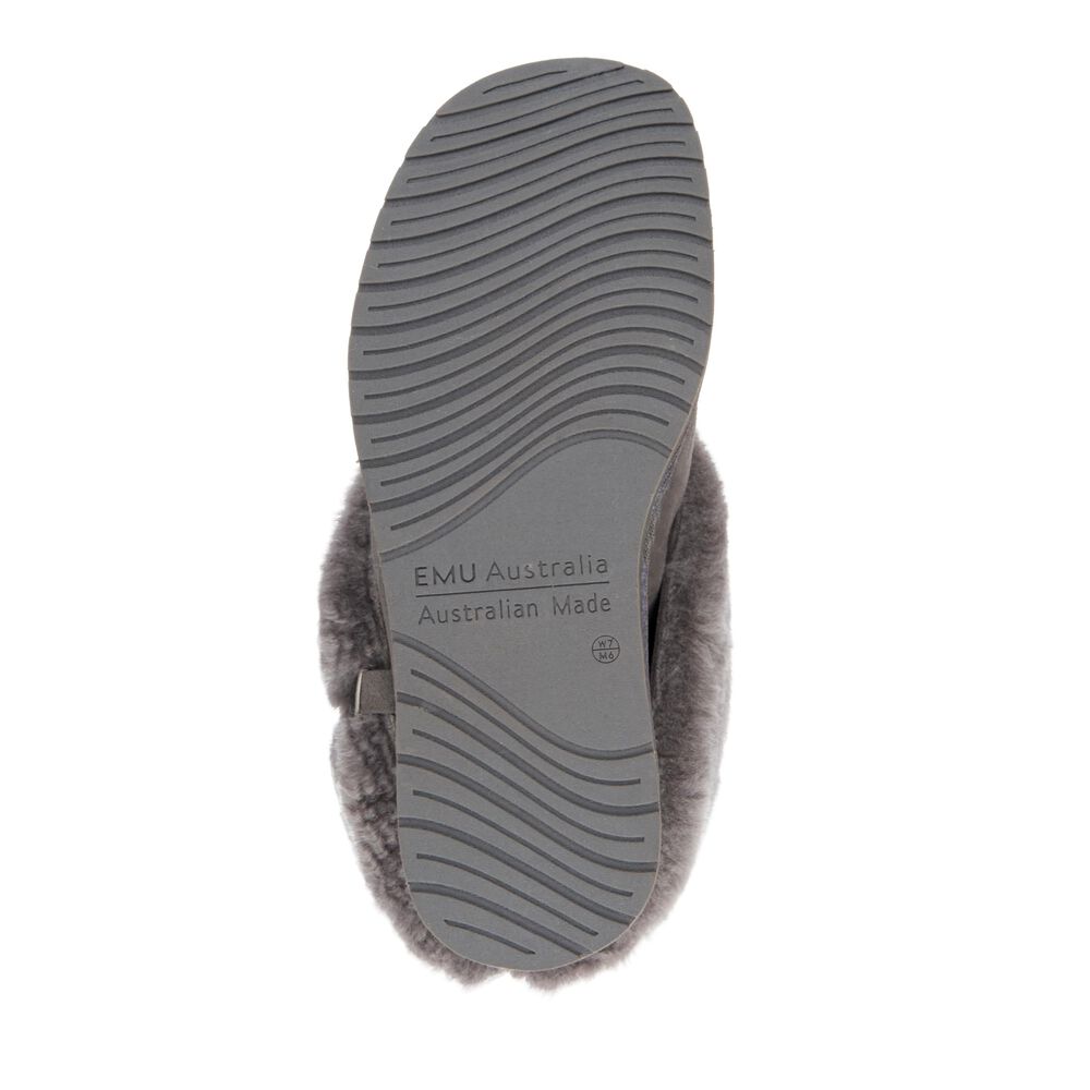 Emu Platinum Albany Hausschuhe Damen Tiefesgrau | FVECNSJ-56