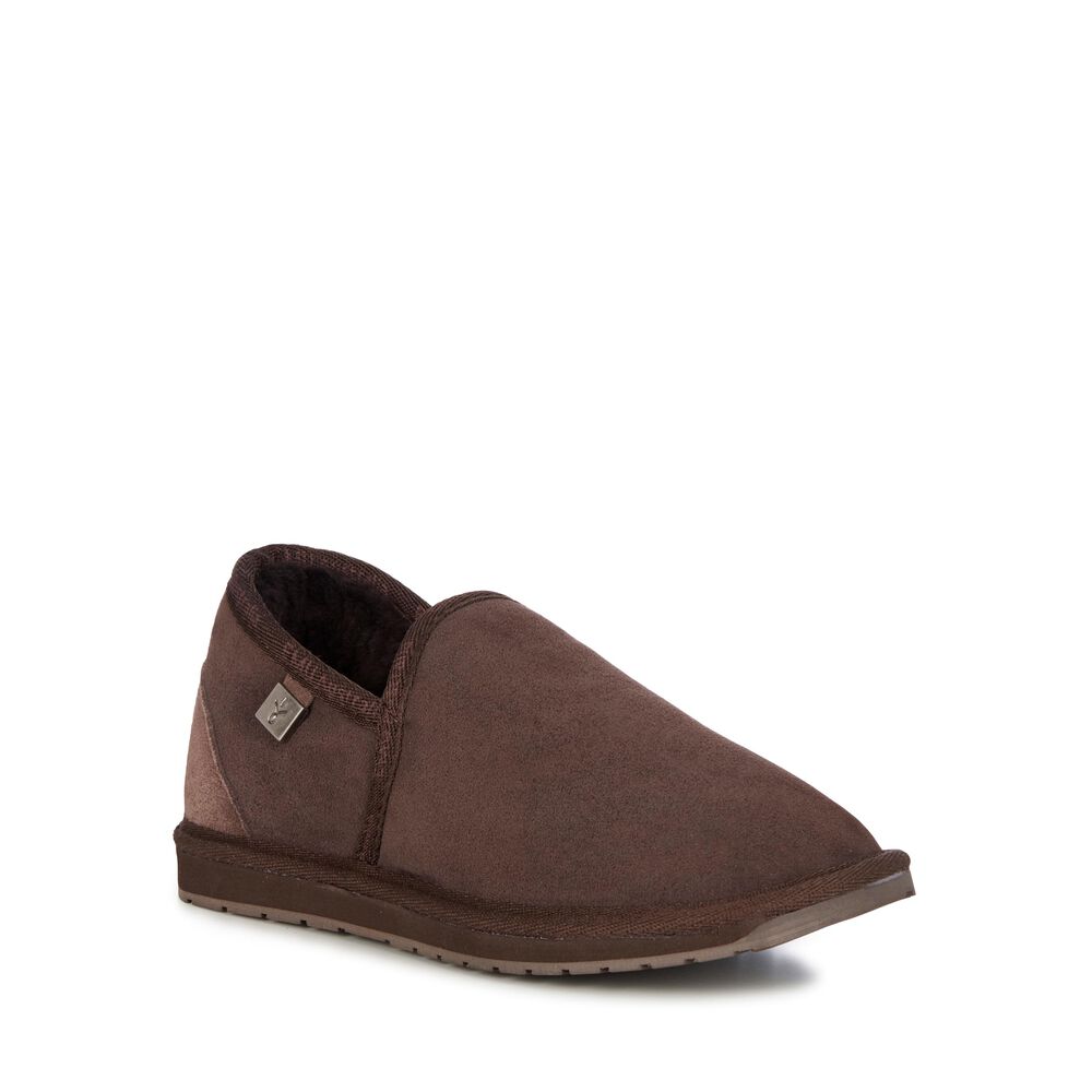 Emu Platinum Ashford Hausschuhe Herren Schokolade | TMFNULX-39