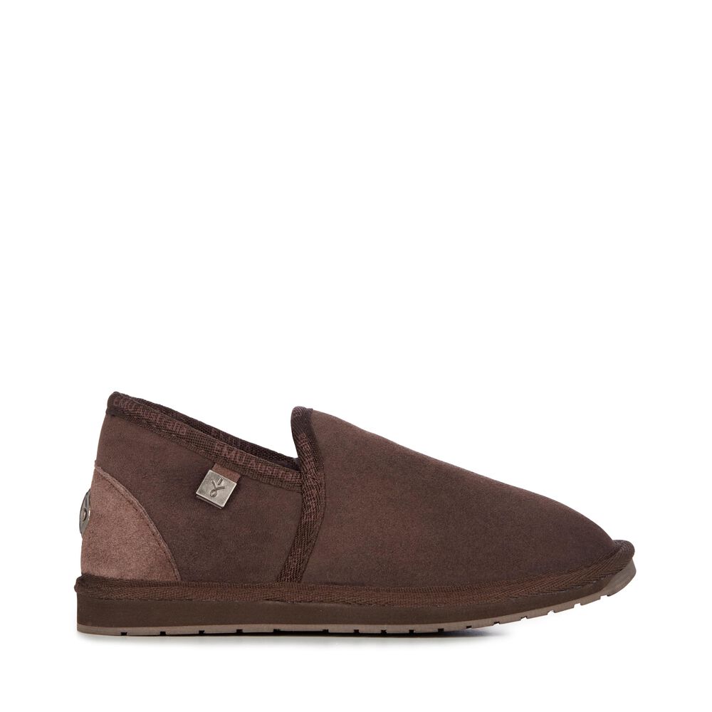 Emu Platinum Ashford Hausschuhe Herren Schokolade | TMFNULX-39