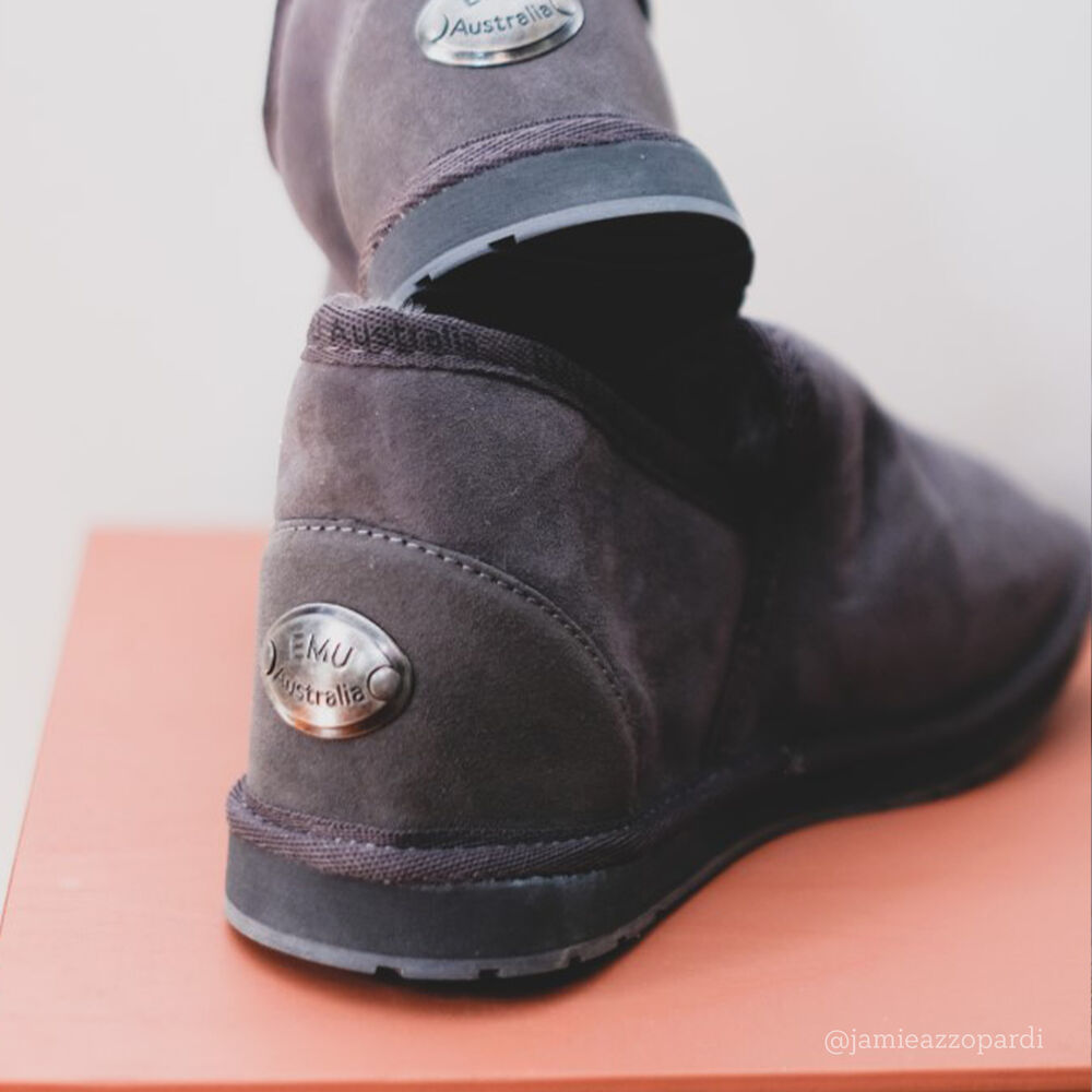 Emu Platinum Ashford Hausschuhe Herren Tiefesgrau | HKELOBW-87