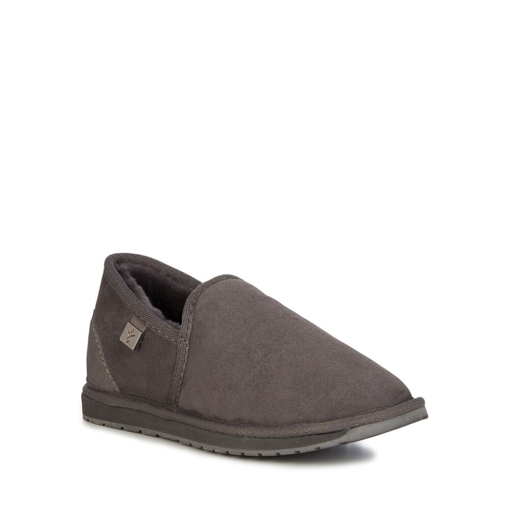 Emu Platinum Ashford Hausschuhe Herren Tiefesgrau | HKELOBW-87