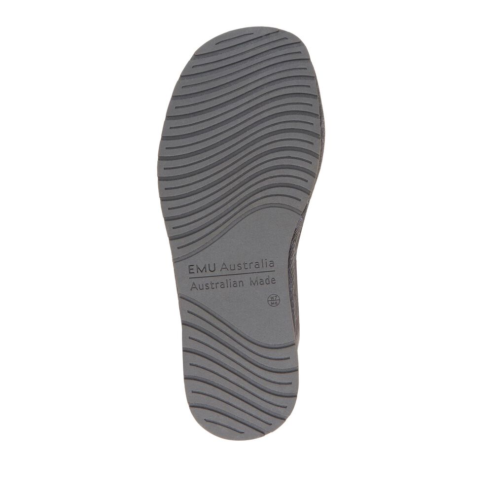 Emu Platinum Ashford Hausschuhe Herren Tiefesgrau | HKELOBW-87