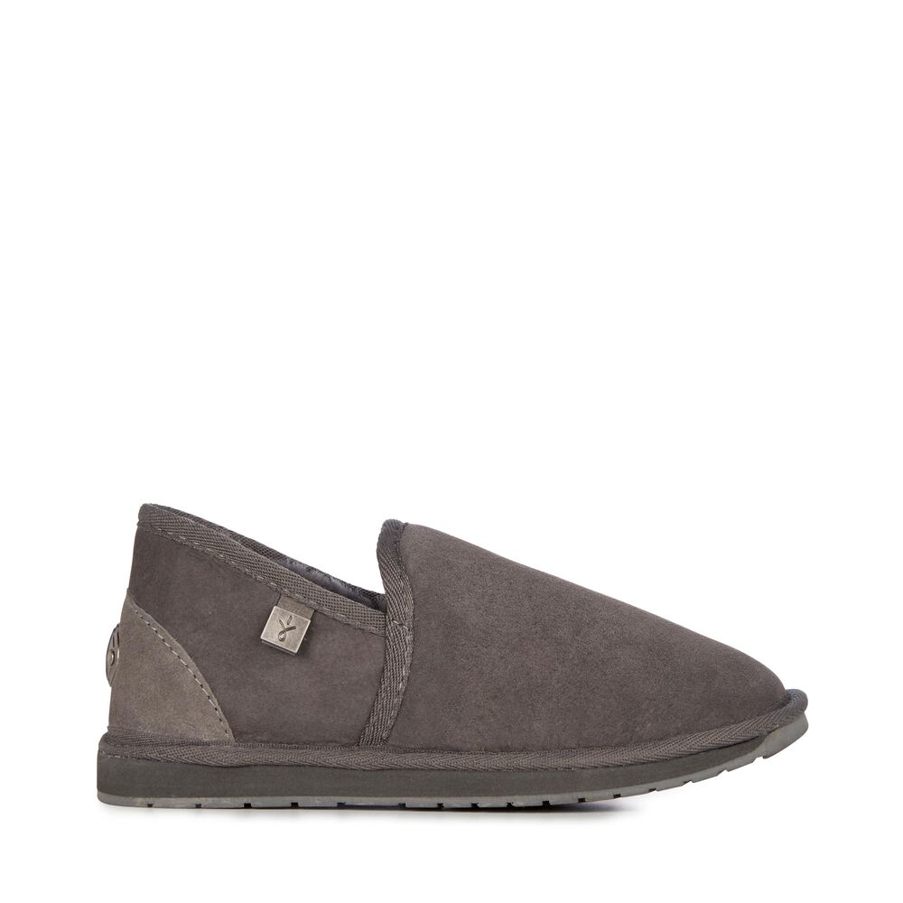 Emu Platinum Ashford Hausschuhe Herren Tiefesgrau | HKELOBW-87
