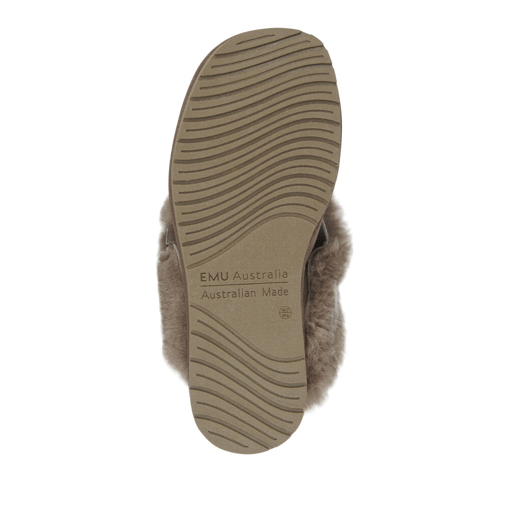 Emu Platinum Eden Hausschuhe Damen Khaki | GXHVYKQ-53