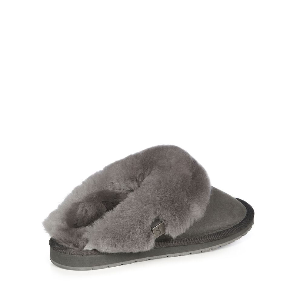 Emu Platinum Eden Hausschuhe Damen Tiefesgrau | GFNPYAD-15